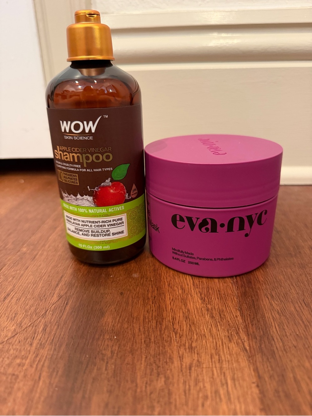 WOW Apple Cider Vinegar Shampoo + eva·nyc Pink Hair Mask Duo